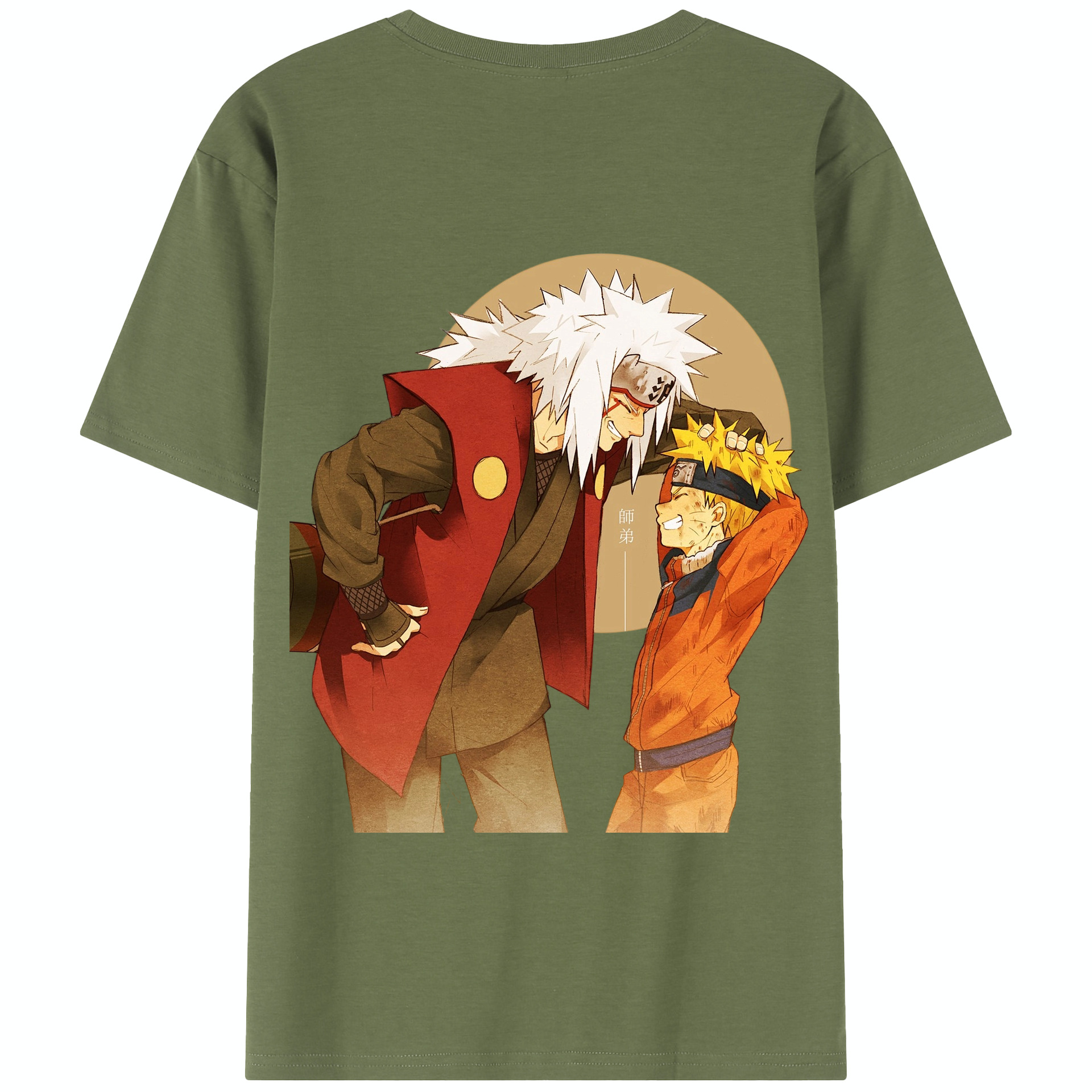 （画像用） NARUTO -ナルト- 自来也（じらいや） Jiraiya 綿100％半袖Tシャツ（背面プリント）